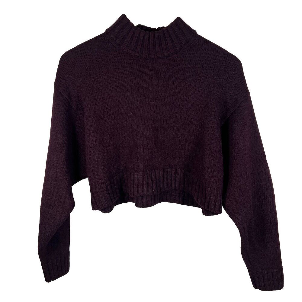 Aritzia Wilfred Free Heinen Sweater Large 100% Merino Wool Cropped Sweater